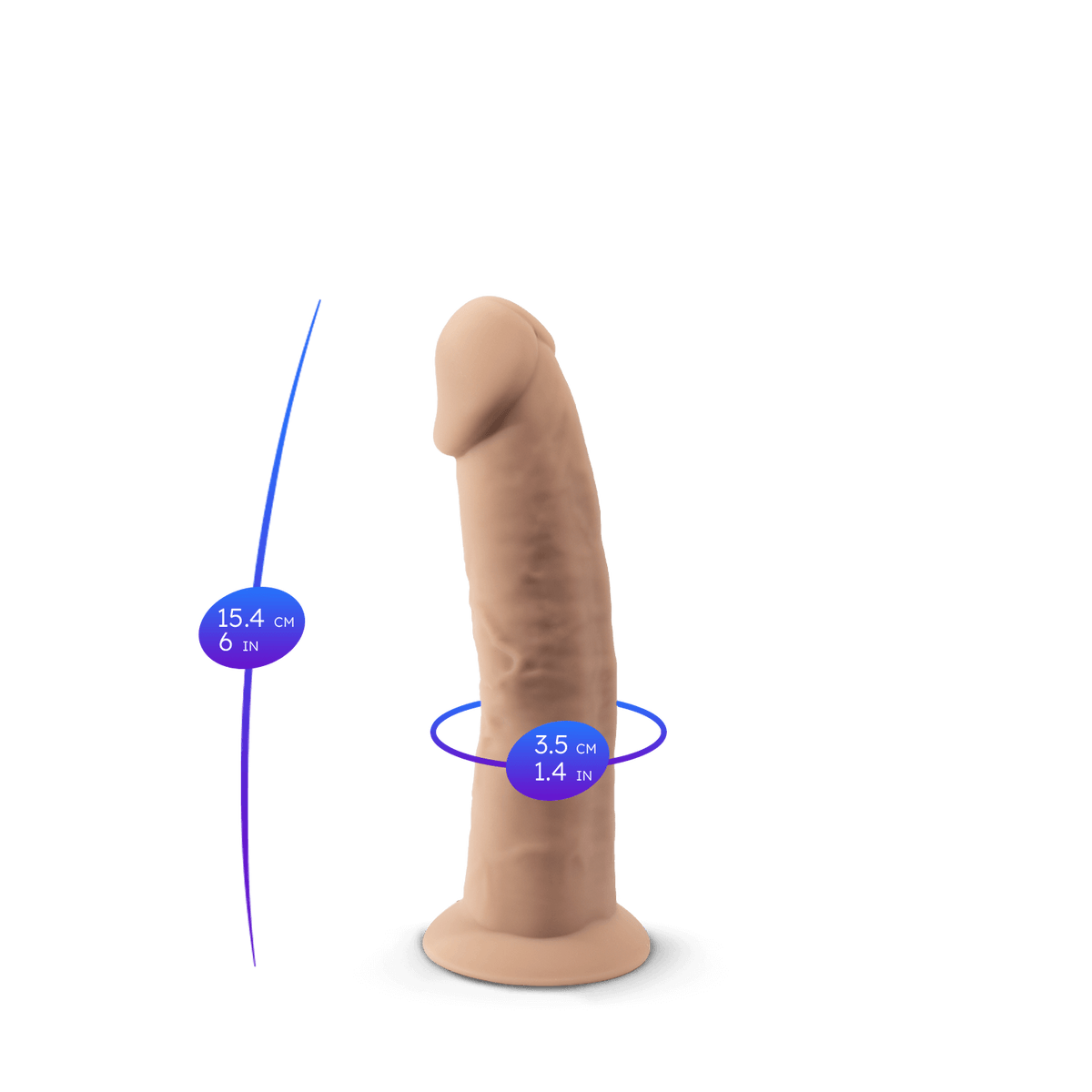 Silexd - Dildo Premium Silicone Mod.2 6'' - Color Carne