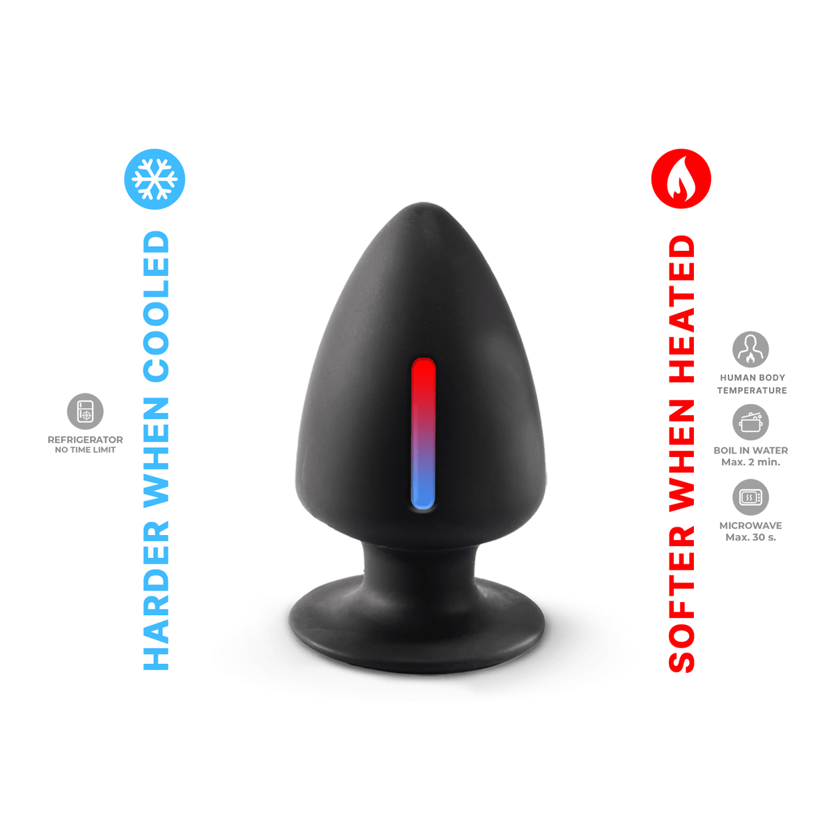Silexd - Premium Silicone Plug Taglia L - Nero